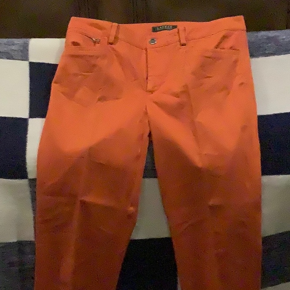 Lauren Ralph Lauren Orange Straight Leg  Dress Pants Womens Size 6